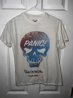 Buy Panic! At The Disco Suicide Squad Movie Skull Graphic Band Merch T-Shirt Sz XS • 19.21£