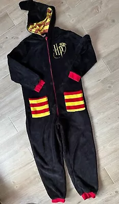 Buy Harry Potter Fleece Hooded All In One Pyjamas Adult, Teen, Unisex Gifts, Small • 12£