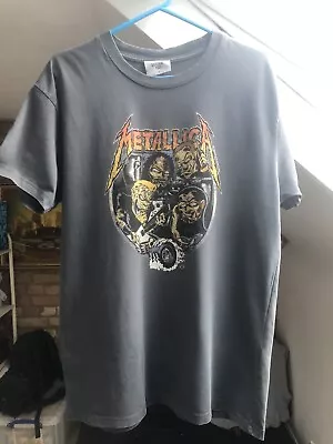 Buy Revival Tees Classic “Metallica” Grey Band T-shirt Size M • 13£
