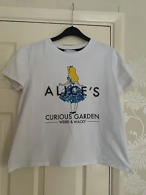 Buy Ladies Alice In Wonderland T-Shirt By Zara Size S • 4.50£