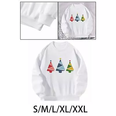 Buy Women's Sweatshirt Round Neck Simple Christmas Pullover Clothes • 11.58£