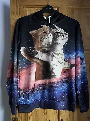 Buy Titanic King Of The World Galaxy Cat Hoodie Top Size S/M Chest Approx. 44 Inches • 6.99£