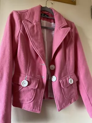 Buy Pink Wooly Jacket Size S • 4.95£