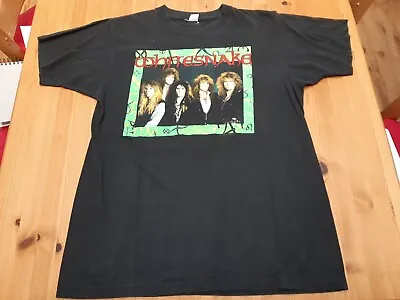 Buy Whitesnake  Tour T Shirt Original Vintage Coverdale  Vai Slip Of The Tongue 1989 • 79.95£