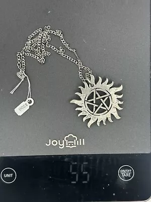 Buy Supernatural Sun Pentagram Pendant Necklace HAND CASTED IN STERLING SILVER. • 33.07£