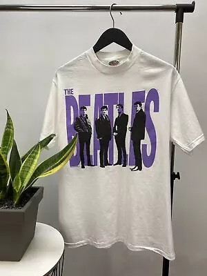 Buy Vintage 1996 THE BEATLES Band T Shirt White England Merch Rare Size L • 123.29£