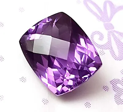 Buy Loose Gemstone 16.87 Ct Super Natural Purple Sapphire Cushion Shape Jewelry Ring • 32.88£