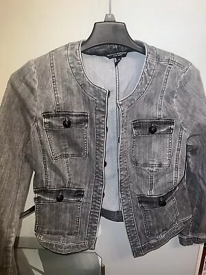 Buy Women’s White House Black Market Jean Denim  Stylist Jacket Size 12 • 24.10£