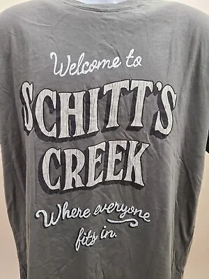 Buy NWT Welcome To Schitt's Creek Relaxed Boyfriend Tee Tshirt Small S Sm Gray  • 18.99£