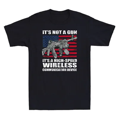 Buy It's Not A Gun It's A Wireless Communication Device Funny Vintage Men's T-Shirt • 14.99£