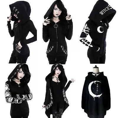 Buy Halloween Women Lady Gothic Hooded Hoodie Sweatshirt Coat Swing Dress Clothes • 22.85£