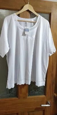 Buy Be Lucky Tee Top White Size 2XL Bust 50  BNWT • 5.50£