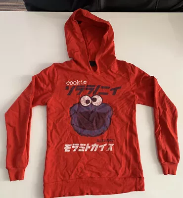 Buy Top Shop Sesame Street Cookie Monster Red Kids Hoodie Size 10 Kids • 4.74£