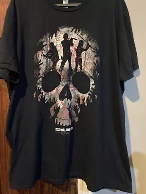 Buy AMC Walking Dead Men’s T-Shirt XL Skull Graphic Blood Splatter 2016 Gothiccore • 14.16£