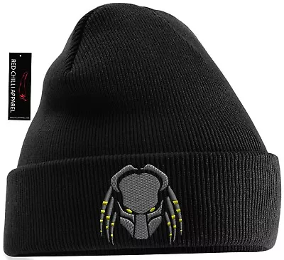 Buy Predator Inspired Embroidered Beanie Hat Woolly Gym Hat Movie Arnold Inspired   • 8.99£