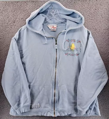 Buy Disney Winnie The Pooh Hoodie Jacket Womens Size 2XL Blue Full Zip Embroidered • 14.23£