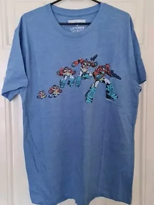 Buy Transformers Optimus Prime Blue T Shirt Loot Crate Mens Medium Teens Unisex NEW • 6£