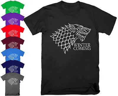 Buy Mens WINTER IS COMING T Shirt Top Game Of Thrones Jon Snow Stark Gift S - 5XL • 9.99£