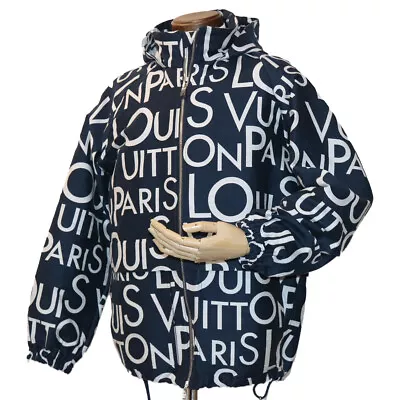 Buy LOUIS VUITTON Hoodie Galaxy Packable Logo Jacket 19SS Navy White LV Auth Ak192 • 1,157.04£