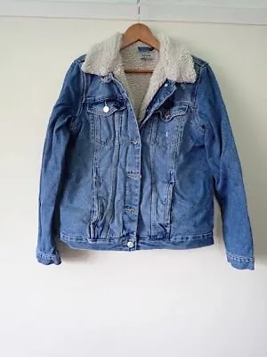 Buy Fleece Lined Denim Jacket. Aged 14-15 Years. • 6.50£