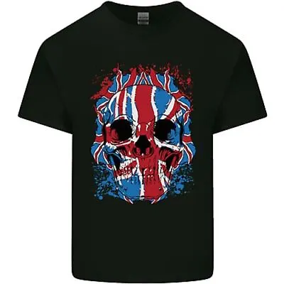 Buy Union Jack Flag Skull Gym MMA Biker Mens Cotton T-Shirt Tee Top • 10.99£