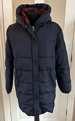 Buy Quba Sails Navy Blue Mid Length Puffer Jacket Coat Women’s Size 12  • 32.50£