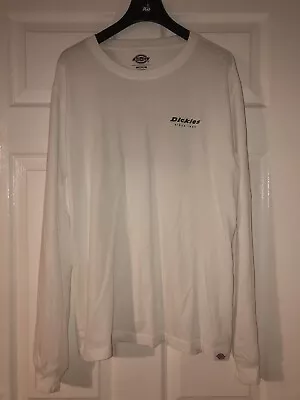 Buy Brand New DICKIES White Cotton Long Sleeve T-Shirt Size M • 9.99£