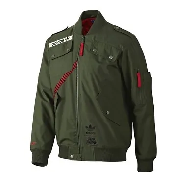 Buy New Adidas Originals Star Wars Han Solo Hoodie Jacket Sweater Olive Coat O58953 • 160.64£