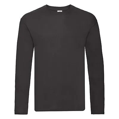 Buy Fruit Of The Loom Mens T Original Long Sleeve Tee Lightweight T-Shirt Casual TOP • 6.67£
