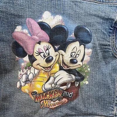 Buy Disney Parks Mickey & Minnie Mouse Denim Jacket Size 5/6  • 21.13£