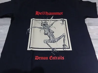 Buy Hellhammer Shirt Black Speed Metal Baphomet Gorgoroth Morbid Venom Midnight Urn • 25.61£