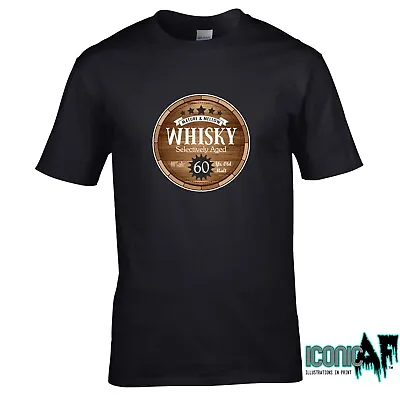 Buy Funny 60 Year Old Whisky Selectively Aged Mens T-shirt Top 60th Birthday Gift • 13.45£
