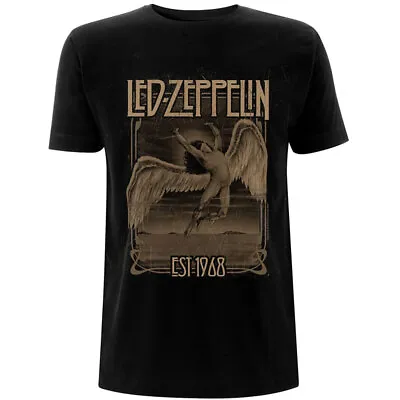 Buy Official Led Zeppelin Faded Falling Black T-Shirt Unisex Rock Band Merch • 15.85£