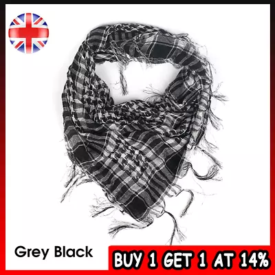 Buy Keffiyeh Head Scarf - 100% Cotton Palestinian Desert Army Wrap Scarf Shemagh UK • 3.82£