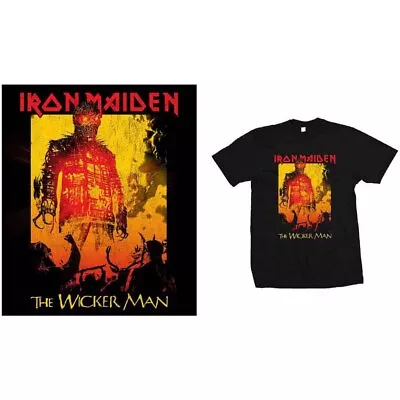 Buy Iron Maiden 'The Wicker Man Fire' Black T Shirt - NEW • 15.49£