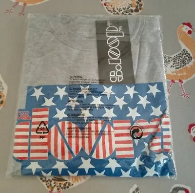 Buy The Doors Stars And Stripes Grey T-Shirt Adult Size XL New With Tag • 9.99£