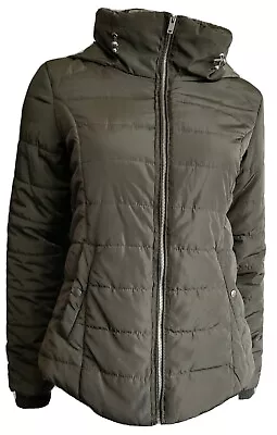 Buy Dorothy Perkins Green Women Quilt Padded Faux Fur Hood Puffer Coat Jacket Uk 10 • 21.99£
