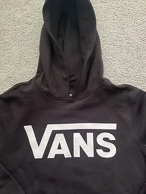 Buy Vans Sweatshirt Boy's Small (8-10) New Classic Black Pullover Fleece Hoodie • 20.07£