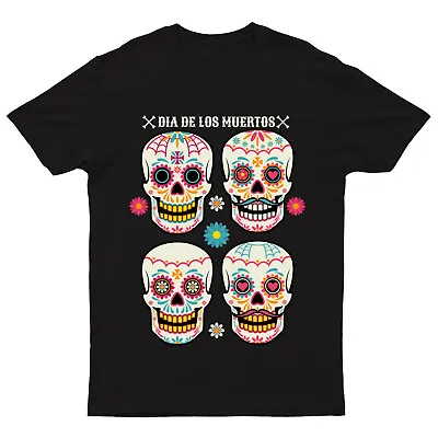 Buy Day Of The Dead Mexican T-Shirt Sugar Skull Dia De Los Muertos Tradition #V#DD78 • 11.99£