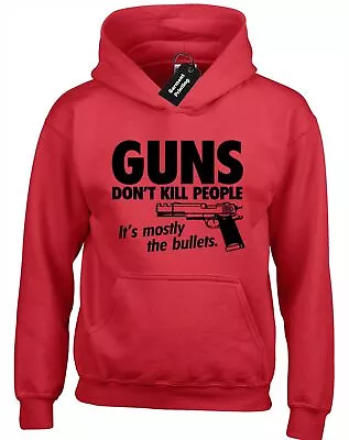 Buy Guns Dont Kill Bullets Do Hoody Hoodie People Pistol Novelty Present Gift New • 16.99£