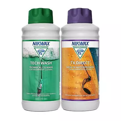 Buy Nikwax Tech Wash And TX Direct Twin Pack - 2x 1Litre, Travel Essentials • 23£