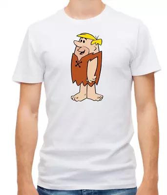 Buy The Flintstones Characters White / Black Short Sleeve Men T Shirt L008 • 10.51£