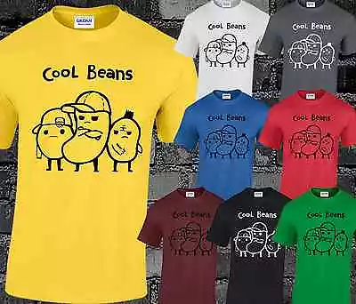 Buy Cool Beans Mens T Shirt Funny Cartoon Joke Comedy Top Gift Present Hipster Idea • 7.99£