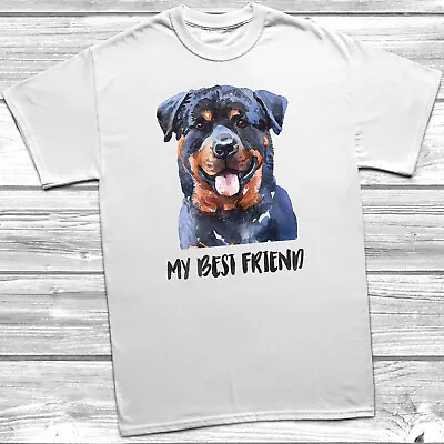 Buy My Best Friend Rottweiler T-Shirt Tee Top Pet Dog Family Mens Womens Watercolour • 11.95£