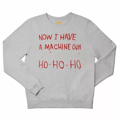 Buy Now I Have A Machine Gun, Ho Ho Ho Grey Christmas Jumper Xmas Gift Sweater Top • 20.95£