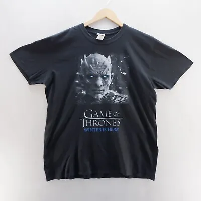 Buy Game Of Thrones T Shirt XL Black Graphic Print Winter Is Here Cotton Mens • 8.54£
