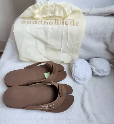 Buy Buddhallitude Flip Flops For Bath Size 37-40 Eur,brown Colour, Unisex • 9.99£