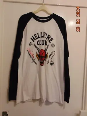 Buy Official Netflix Stranger Things Hellfire Club Long Sleeve T-Shirt • 9£