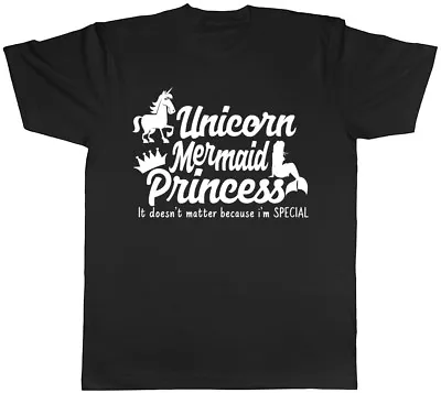 Buy Unicorn Mermaid Princess It Doesn't Matter Because I'm Special T-Shirt • 8.99£