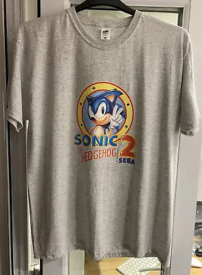 Buy Vintage Sega Sonic The Hedgehog 2 Mean Machines Sega T Shirt Large Rare Grey • 32£